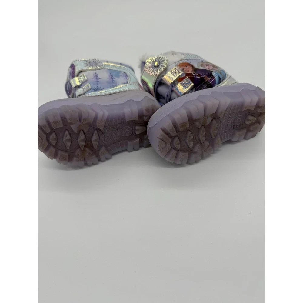 Disney Frozen Elsa Anna‎ Olaf Kids Winter Snow Boots Purple Size 5